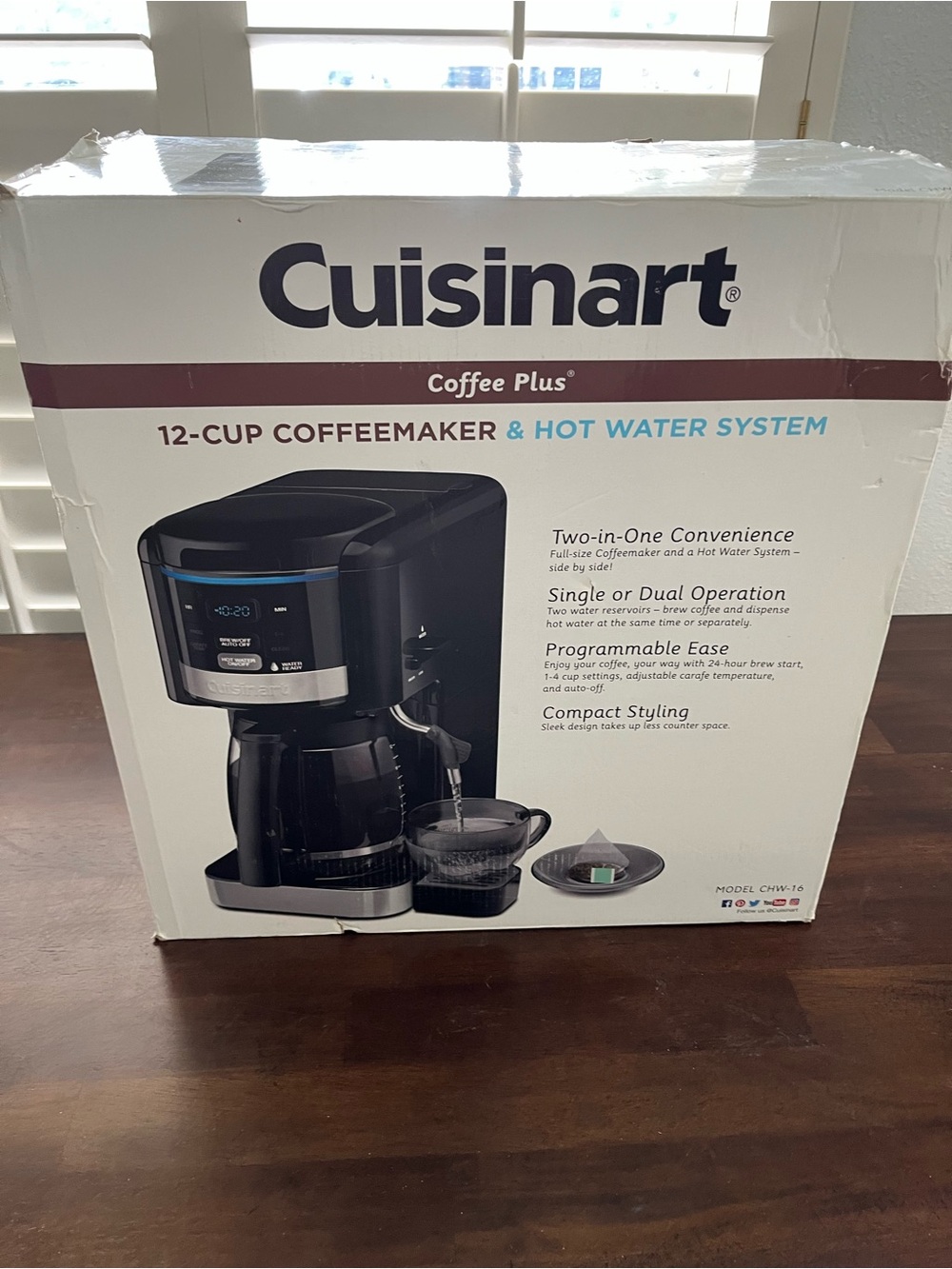 Cuisinart CHW-16 Coffee Plus 12-Cup Coffeemaker & Hot Water System